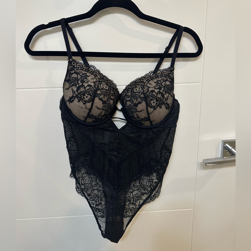 Black lace lasenza bodysuit